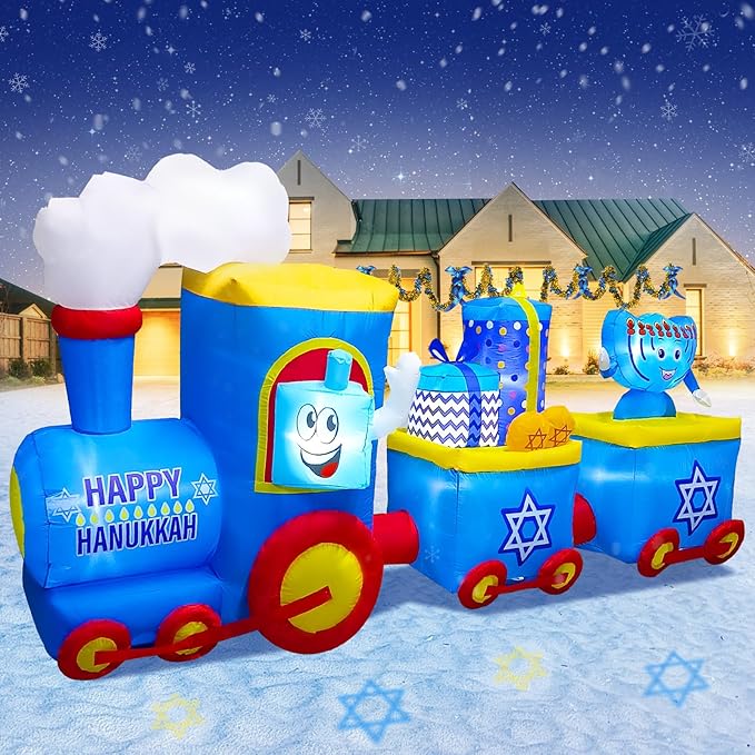 insLife 10-Foot Inflatable Outdoor Hanukkah Train (Amazon)