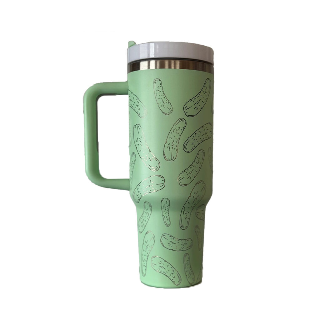 Pickle Engraved Water Tumbler (Etsy)